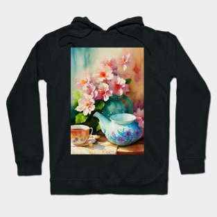 Watercolor teapot Hoodie